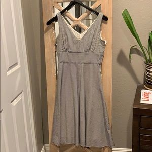 Jones New York preppy summer striped navy dress